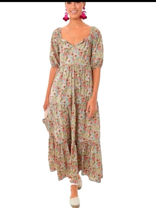 Roller Rabbit Dresses & Skirts - Roller Rabbit Floral Maxi Dress in Green and Coral XS